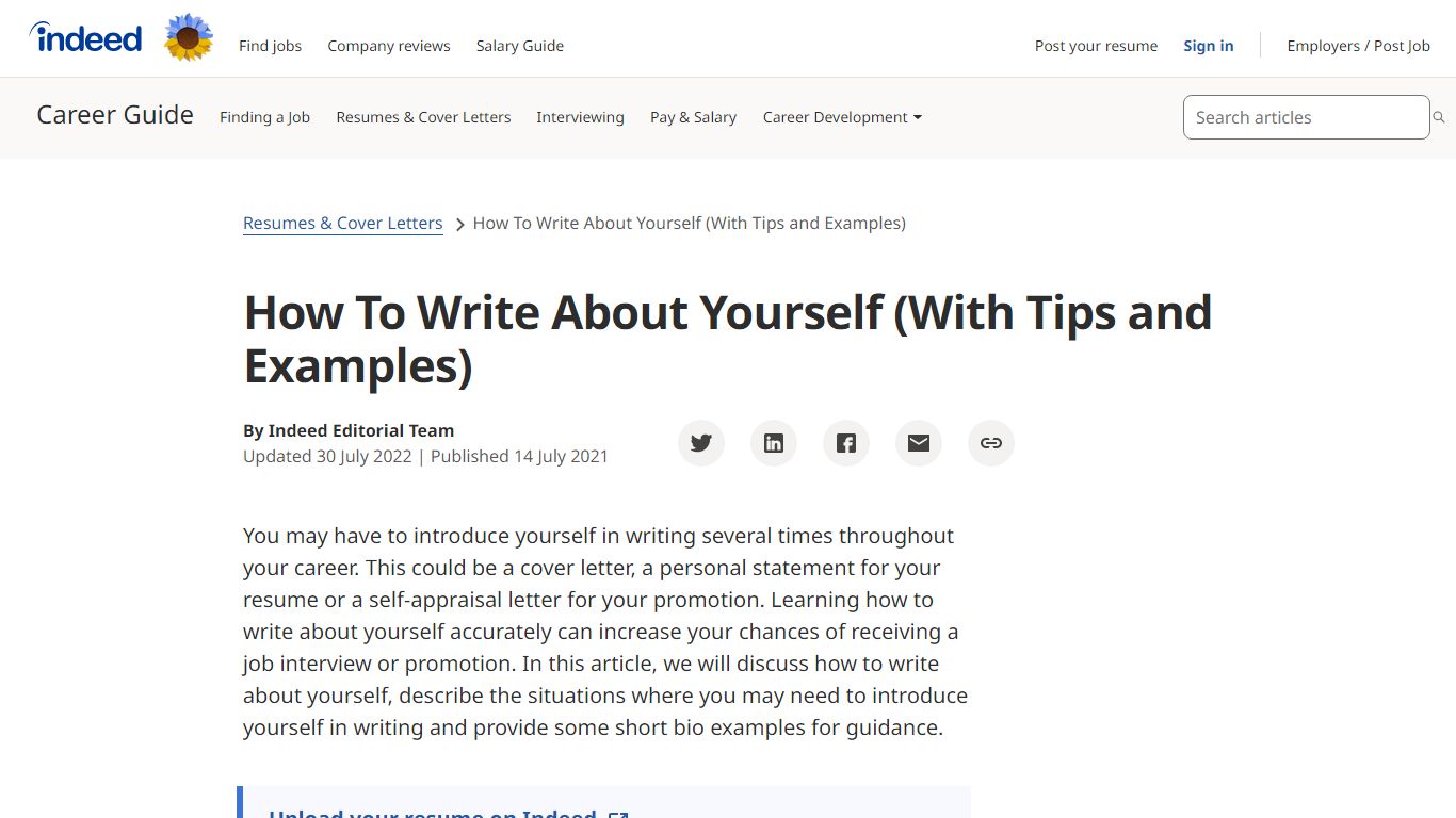 How To Write About Yourself (With Tips and Examples)